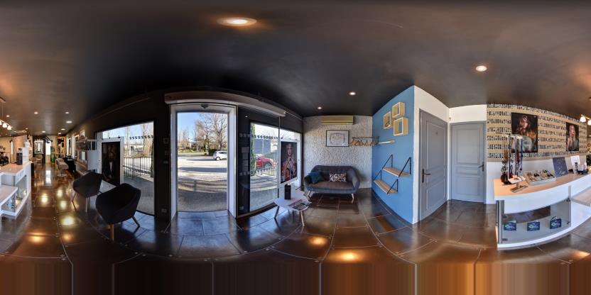 Visite virtuelle 360° de 67-70 Coiffure à Taillades – Salon de coiffure – Webvisite