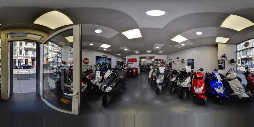 Visite virtuelle 360 de Euroscooter Service à Nice – Concessionnaire de motos – Webvisite