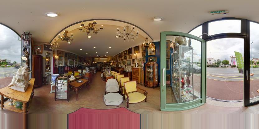 Visite virtuelle 360° de Antiquités Charpentier à La Rochelle – Dépôt-vente – Webvisite