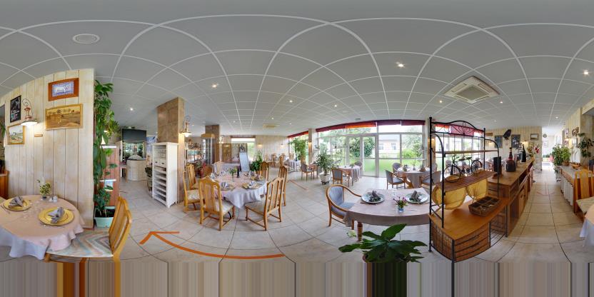 Visite virtuelle 360° de Auberge de l' Arrivée à Chemillé-en-Anjou – Restaurant – Webvisite