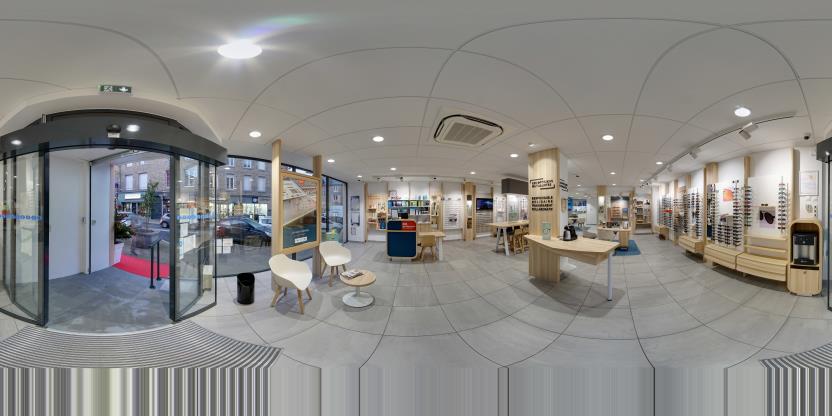 Visite virtuelle 360 de Écouter Voir Optique Mutualiste a Avranches - Webvisite