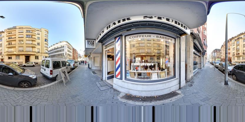 Visite virtuelle 360 de Men's Hair Studio à Strasbourg – Salon de coiffure – Webvisite