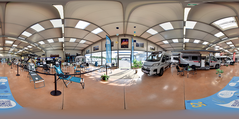 Visite virtuelle 360° de Idylcar Aisne Camping car à Clacy-et-Thierret – Concessionnaire automobile – Webvisite