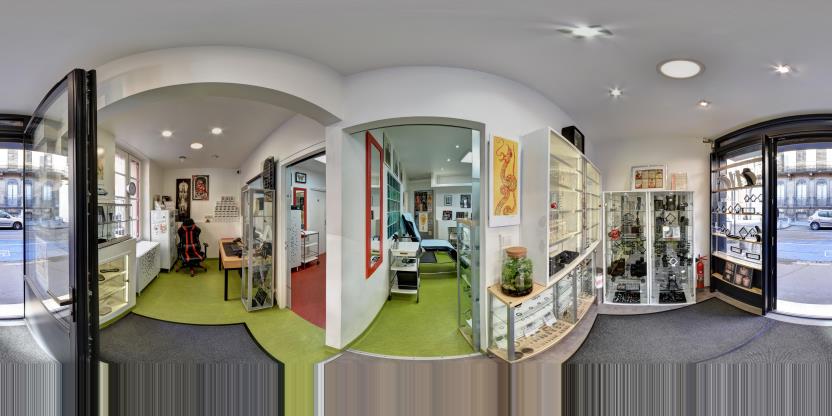 Visite virtuelle 360 de Atyka Body Works à Toulouse – Salon de tatouage et piercing – Webvisite