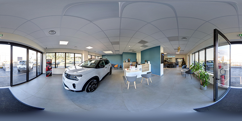 Visite virtuelle 360° de Garage Des 3 Monts à Montmeyran – Concessionnaire automobile – Webvisite