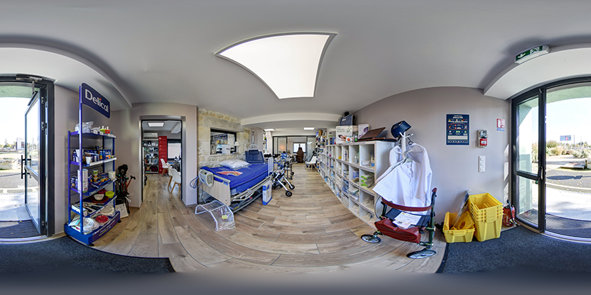 Visite virtuelle 360° de Nouvelle Aquitaine Médical - Saint-Laurent-des-Vignes à Saint-Laurent-des-Vignes – Magasin de matériel médical – Webvisite