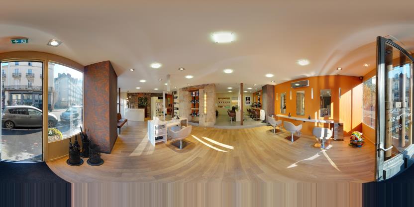 Visite virtuelle 360° de Salon Delisle à Nantes – Salon de coiffure – Webvisite