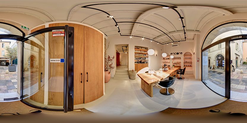 Visite virtuelle 360° de Alexandre Serio à Nîmes – Salon de coiffure – Webvisite