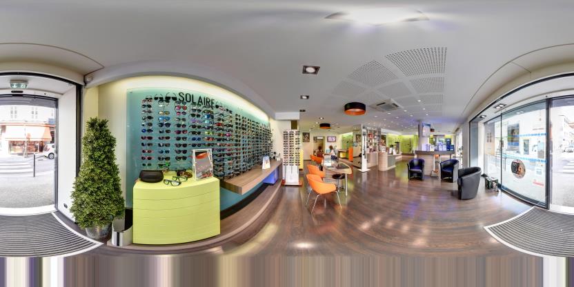 Visite virtuelle 360 de Ecouter Voir Optique Mutualiste Valserhône a Valserhône - Webvisite
