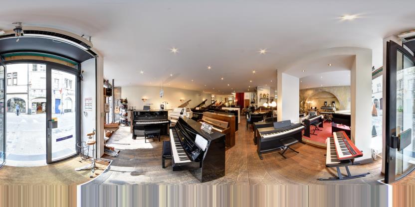 Visite virtuelle 360° de Pianos Gaëtan Leroux à Besançon – Magasin d'instruments de musique – Webvisite