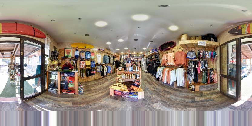 Visite virtuelle 360° de Alizé Surf Shop à Porto-Vecchio – Magasin d'articles de sports – Webvisite