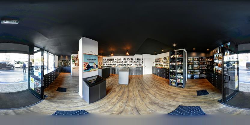 Visite virtuelle 360° de Raisin et Bulles à La Rochelle – Caviste – Webvisite
