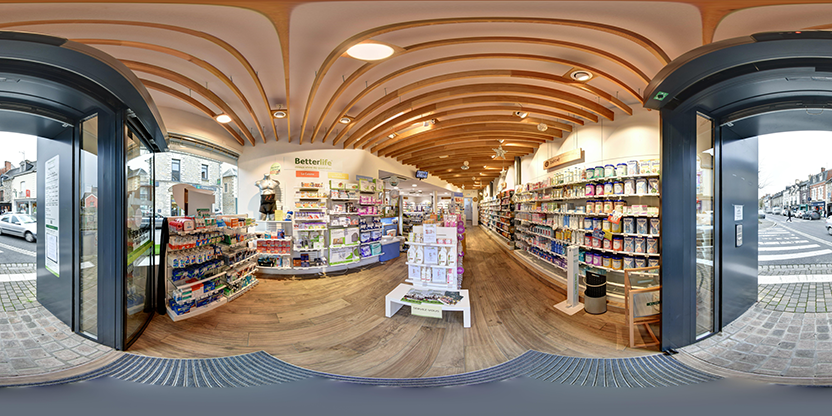 Visite virtuelle 360° de Pharmacie des Halles à Janzé – Pharmacie – Webvisite