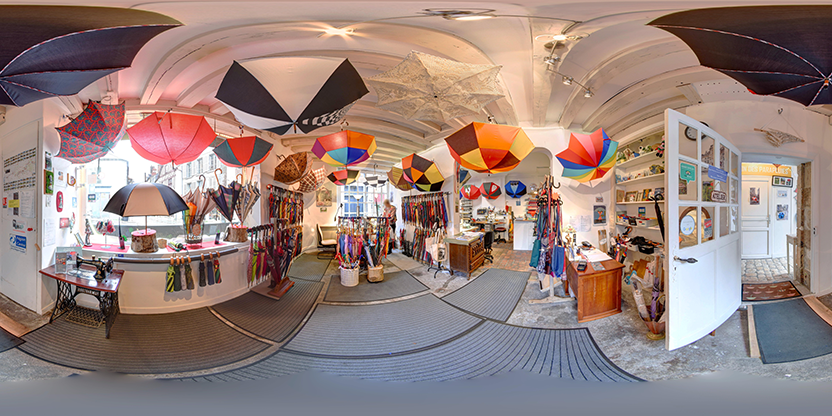 Visite virtuelle 360° de La Maison des Parapluies à Blois – Boutique d'articles de mode – Webvisite