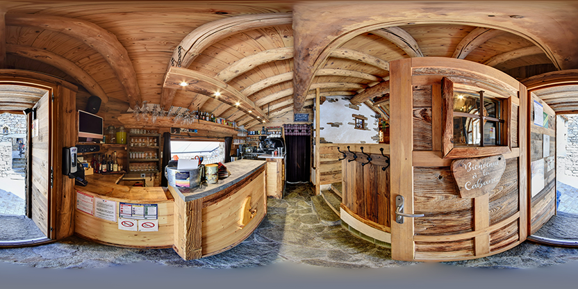 Visite virtuelle 360 de Restaurant La Cabane - Bonneval-sur-Arc