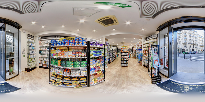 Visite virtuelle 360° de Aprium Pharmacie Victor Hugo à Paris – Pharmacie – Webvisite