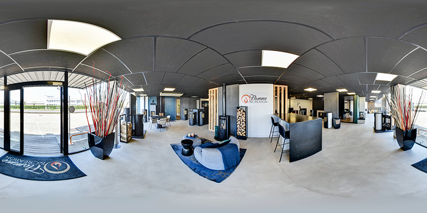 Visite virtuelle 360° de Flamme et Création à Saint-Priest – Cuisiniste – Webvisite