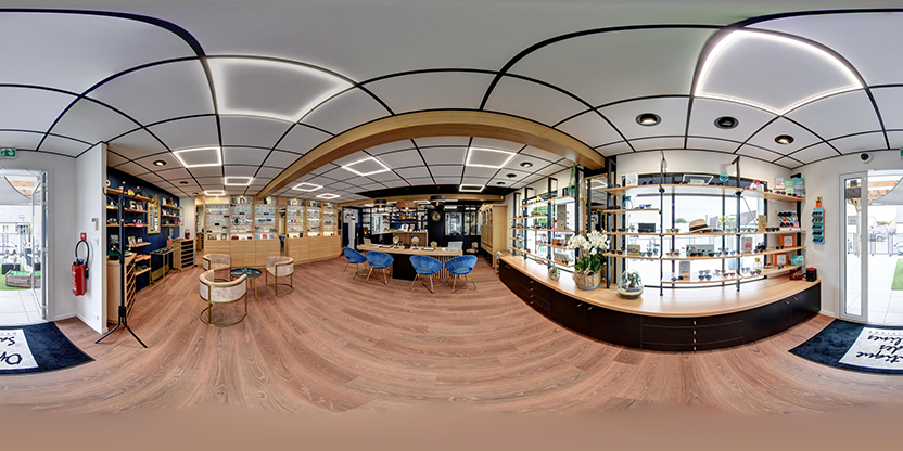 Visite virtuelle 360° de Optique des Salines à Bréhal – Opticien – Webvisite