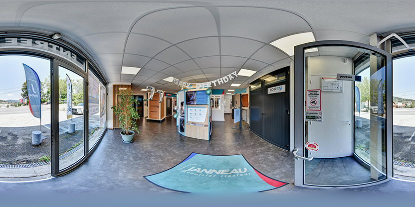 Visite virtuelle 360° de Menuiserie Rousson, portes à Firminy – Menuisier – Webvisite