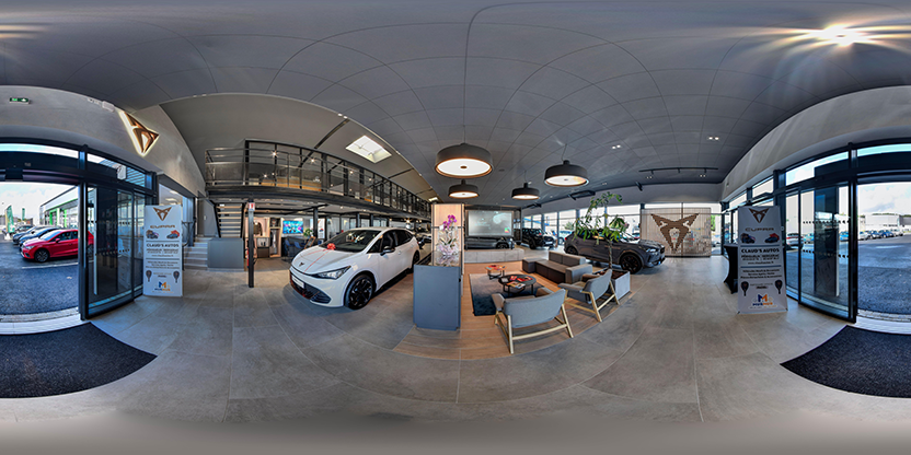 Visite virtuelle 360 de Cupra Seat Périgueux Claud's Autos a Marsac-sur-l'Isle en Dordogne - Webvisite