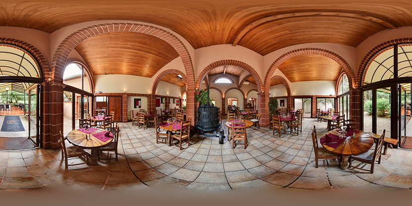 Visite virtuelle 360° de Restaurant l'Escarbille à Montgiscard – Restaurant – Webvisite