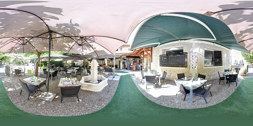 Visite virtuelle 360° de L'Escapade Gourmande à Ribérac – Restaurant – Webvisite