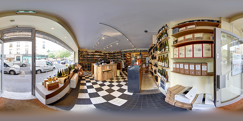 Visite virtuelle 360 de Mi-Fugue Mi-Raisin à Paris – Caviste – Webvisite