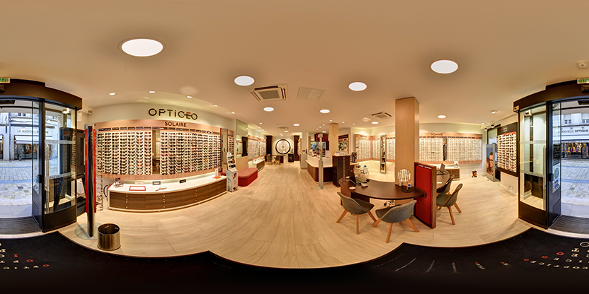 Visite virtuelle 360° de Opticeo La Rochelle à La Rochelle – Opticien – Webvisite