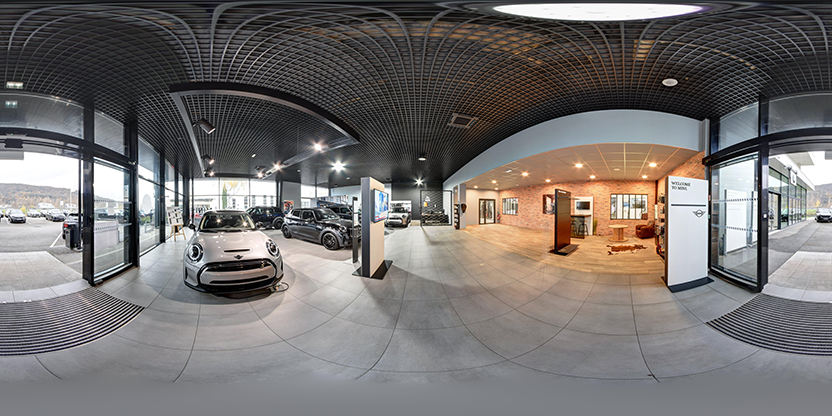 Visite virtuelle 360° de MINI Store Altitude 38 à Vienne – Concessionnaire automobile – Webvisite