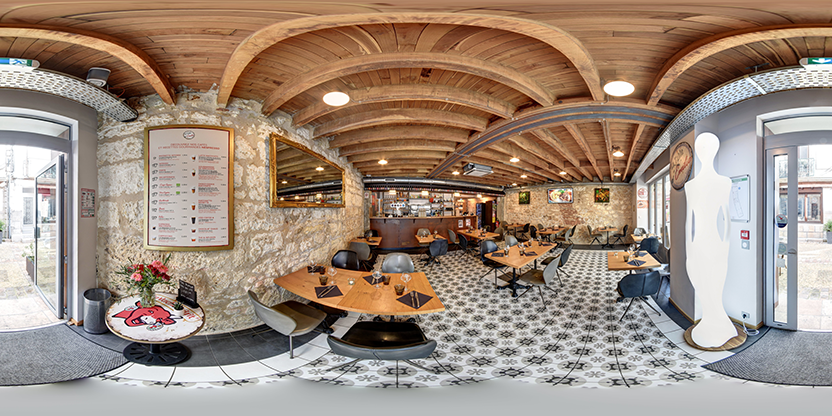 Visite virtuelle 360 de La Table d'Emilie à Brantôme en Périgord – Restaurant – Webvisite