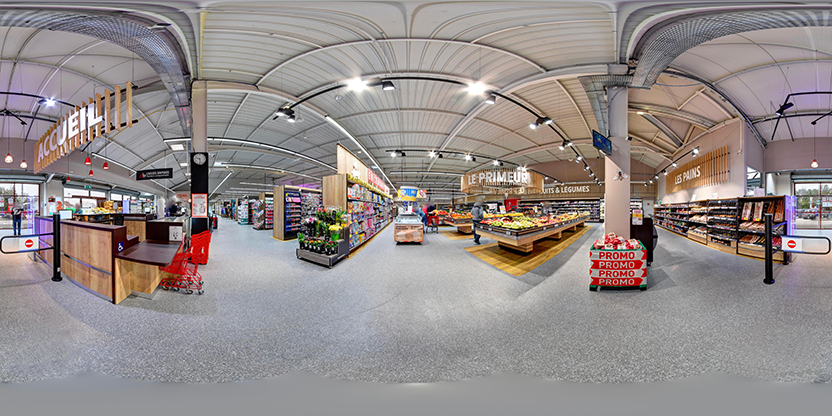 Visite virtuelle 360° de Intermarché Super Saint Vit à Saint-Vit – Supermarché – Webvisite