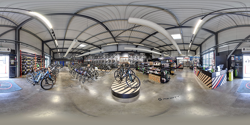 Professionnels du secteur Magasin de vélos en visite virtuelle - Webvisite