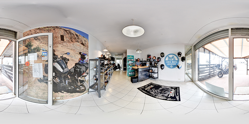 Visite virtuelle 360 de Corse Moto Location - Bastia