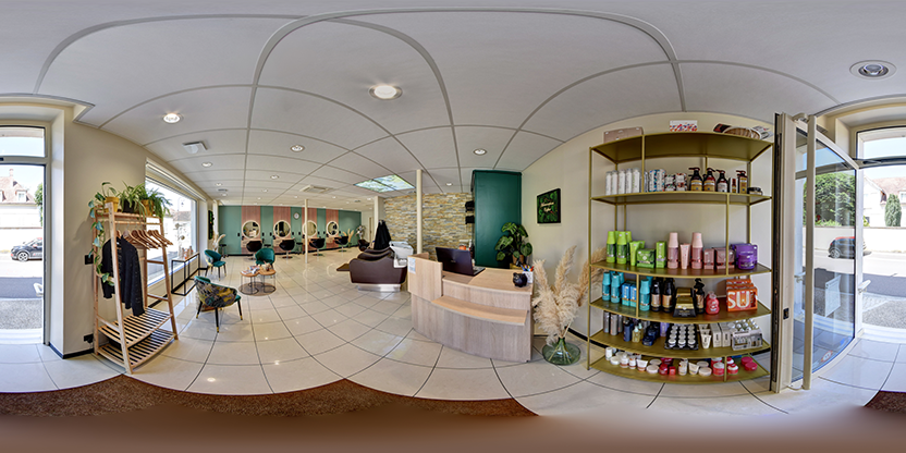 Visite virtuelle 360° de Salon Métamorphose Coiffure à Héry – Salon de coiffure – Webvisite