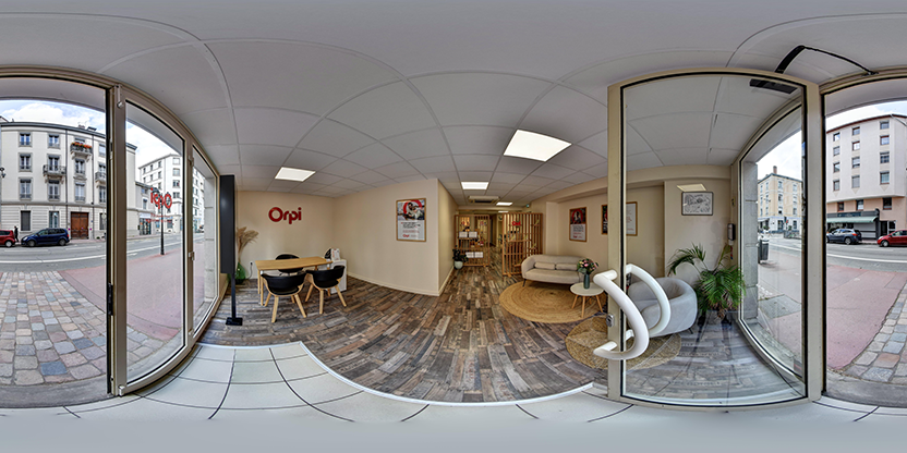 Visite virtuelle 360° de Orpi - Monplaisir Lumière à Lyon – Agence immobilière – Webvisite