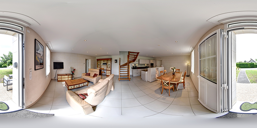 Visite virtuelle 360° de Haut Perron Evasion à Thésée – Gîte – Webvisite