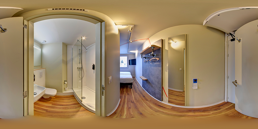 Visite virtuelle 360 de Ibis Budget Villeurbanne a Villeurbanne - Webvisite