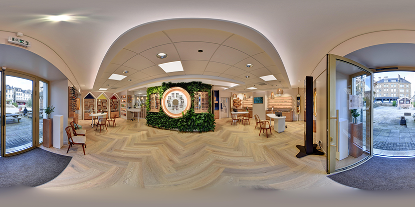 Visite virtuelle 360° de Maison Sevin Opticien à Coutances – Opticien – Webvisite