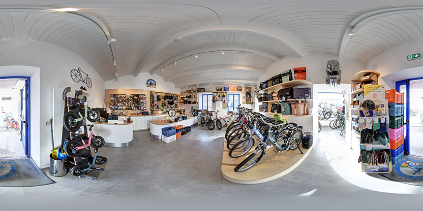 Visite virtuelle 360° de Mon Vélo Yeu à L'Île-d'Yeu – Magasin de vélos – Webvisite