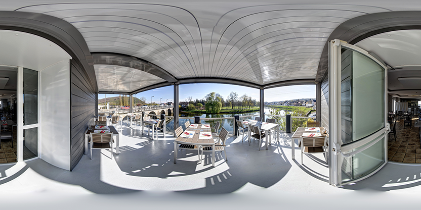 Visite virtuelle 360° de Restaurant de la rive à Voujeaucourt – Restaurant – Webvisite