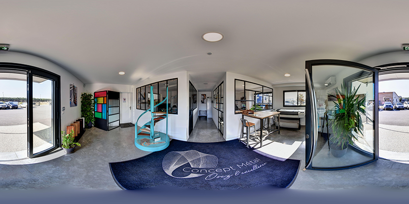 Visite virtuelle 360 de Concept Métal à Le Teich – Menuisier – Webvisite
