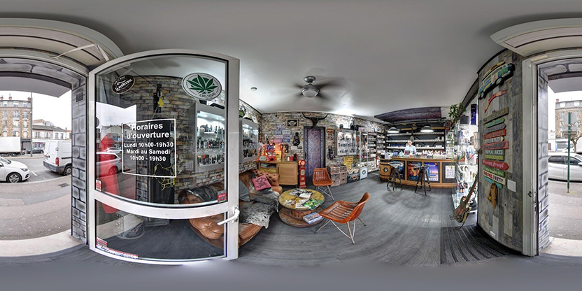 Visite virtuelle 360° de Smokinette à Les Pavillons-sous-bois – Boutique de cigarettes électroniques – Webvisite