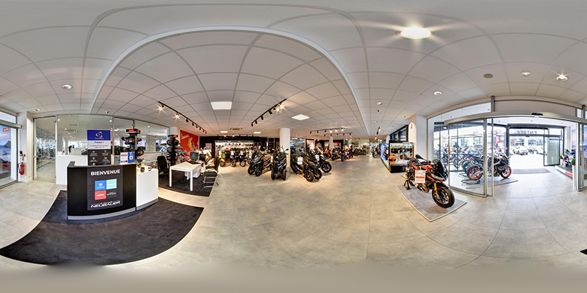 Visite virtuelle 360° de Neubauer - Moto Passion Piaggio - Vespa - Aprilia - Moto Guzzi | Saint-Denis à Saint-Denis – Concessionnaire de motos – Webvisite