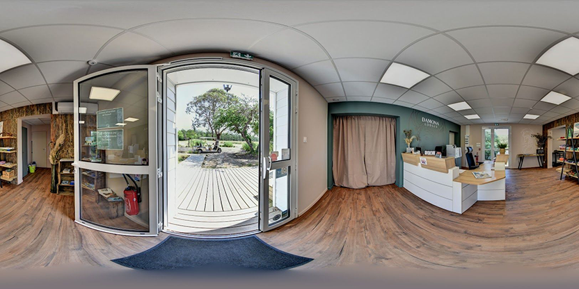Visite virtuelle 360° de Damona Lodges à Vairé – Camping – Webvisite