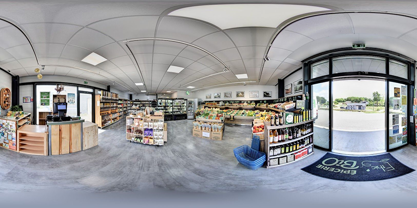 Visite virtuelle 360° de Ethic'Bio à La Fouillade – Magasin d'alimentation bio – Webvisite