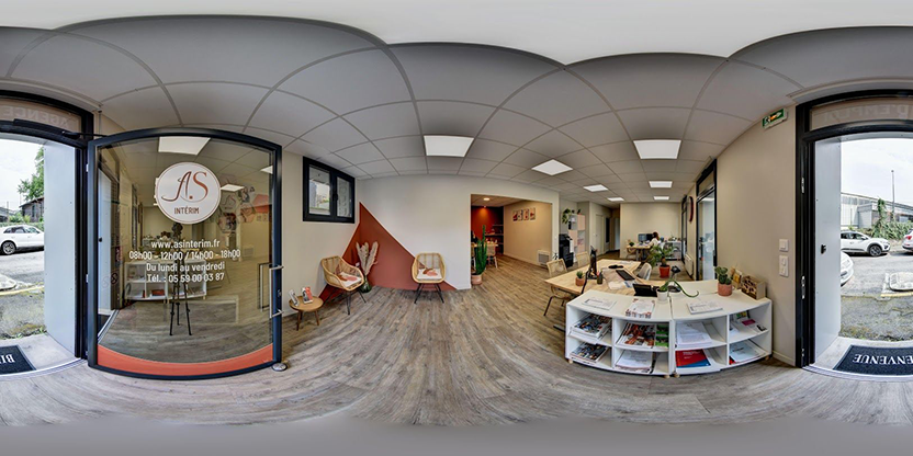 Visite virtuelle 360° de As Interim à Pau – Profession libérale – Webvisite