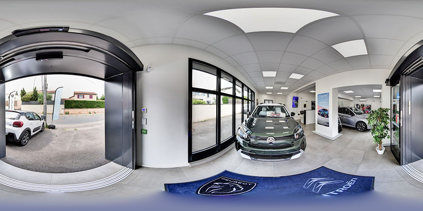 Visite virtuelle 360 de Garage Peugeot - Citroen - Communay a Communay - Webvisite