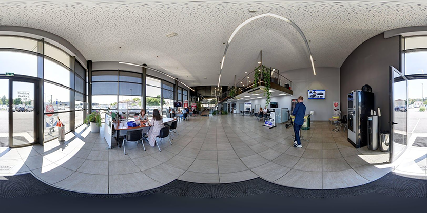 Visite virtuelle 360° de Point Loc by Ada - Location voiture et utilitaire Chanas à Chanas – Garage – Webvisite