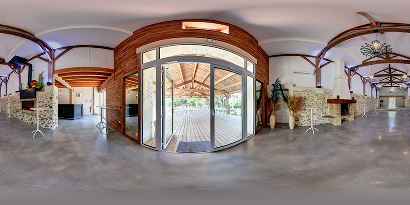 Visite virtuelle 360° de La Grange de Damona à Vairé – Salle de réception – Webvisite
