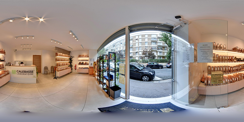 Visite virtuelle 360° de Calebasse à Paris – Magasin de produits de beauté – Webvisite